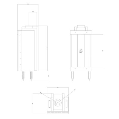 Gashaard Velmora Fire GAS STANDING TUNNEL, 3.9kW - 6.0kW - Haarden