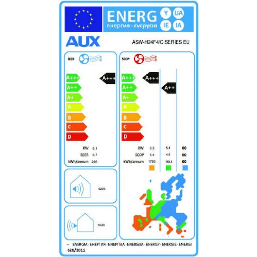 Инверторен климатик с WiFi AUX C-Series, 24000 BTU |  |  |
