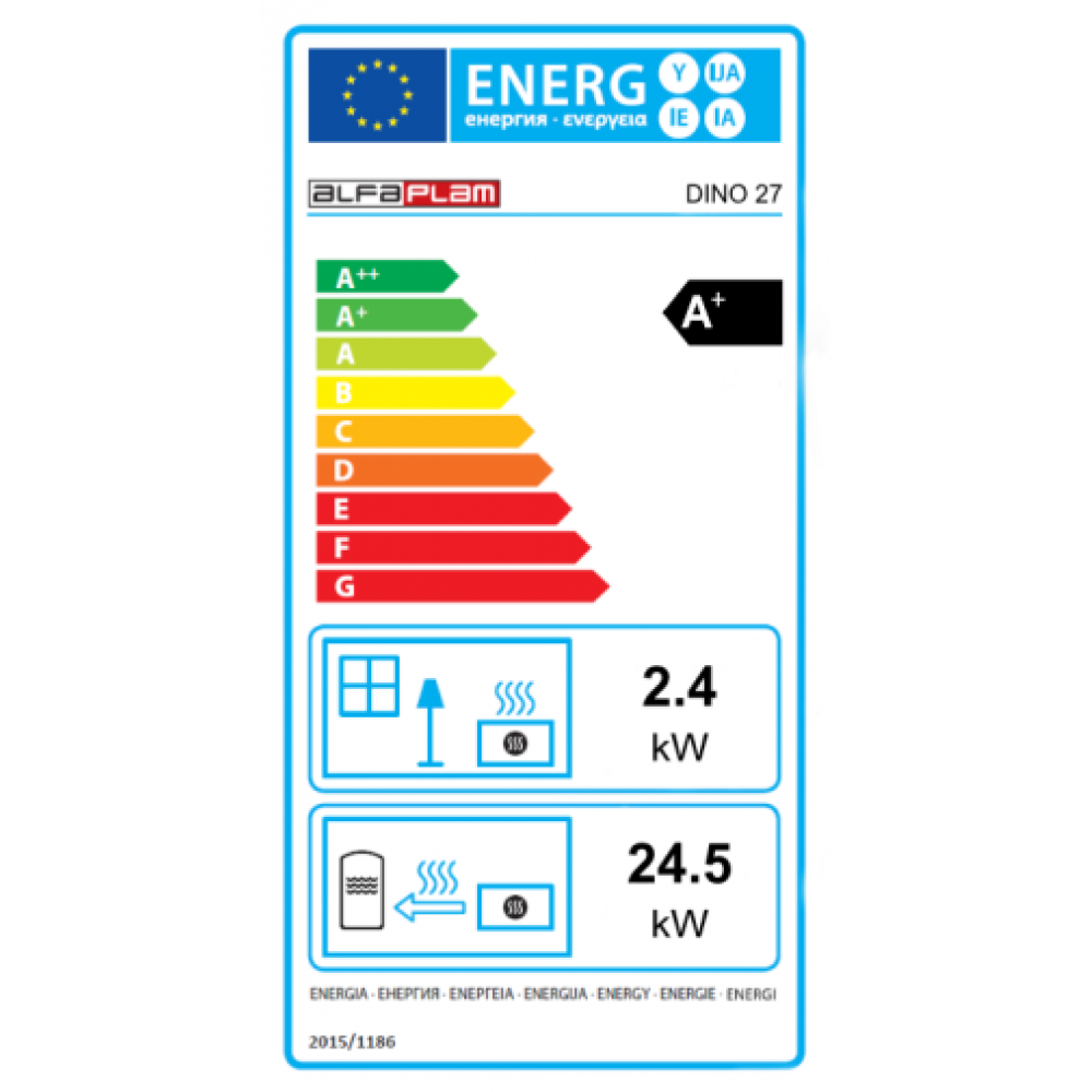 Pelletkachel CV Alfa Plam Dino 27 Bruin, 27kW | Pelletkachels CV | Pelletkachels |