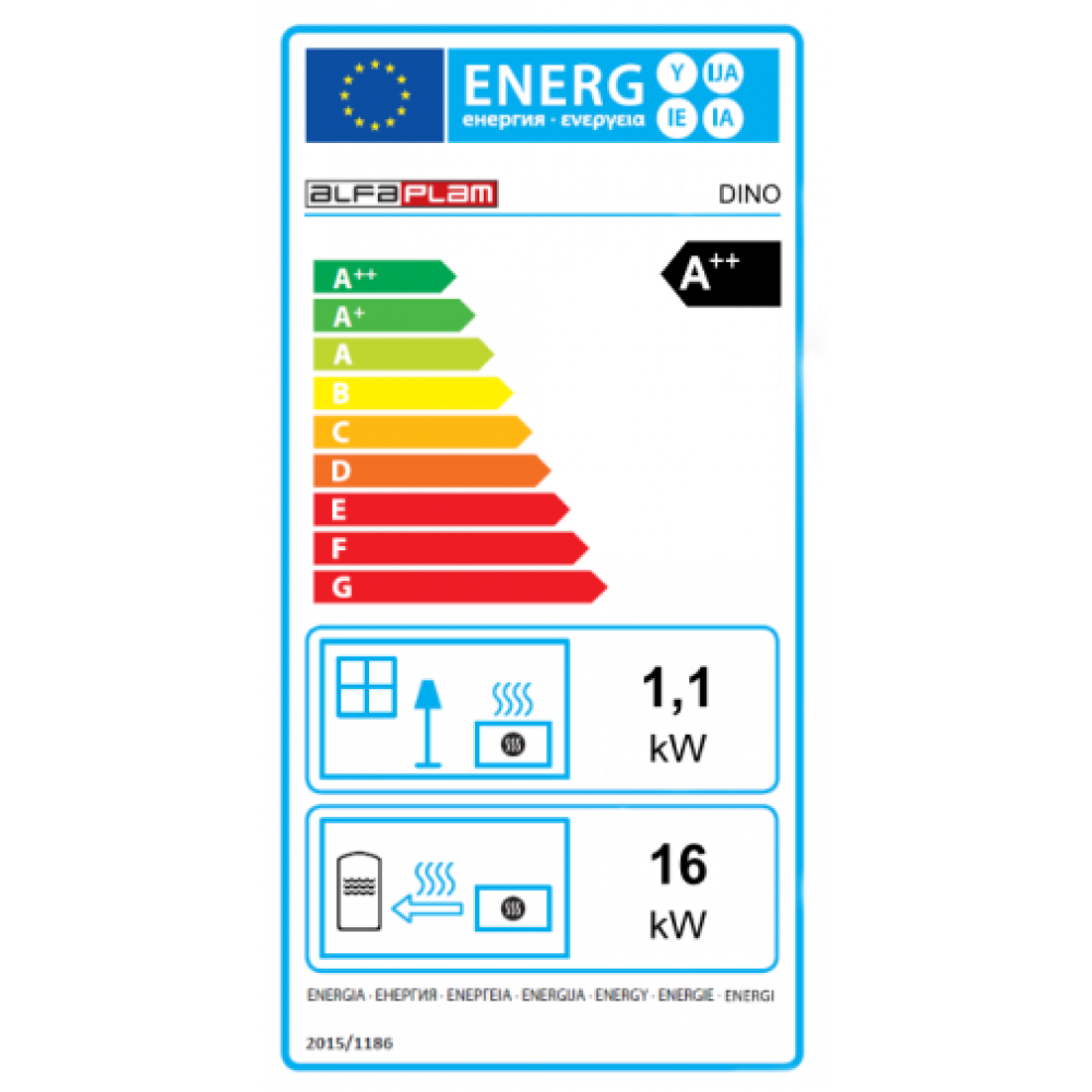 Pelletkachel CV Alfa Plam Dino Bruin, 17kW | Pelletkachels CV | Pelletkachels |