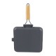 Grillpan gietijzer met opvouwbaar houten handvat, 24x24 cm |  |  |