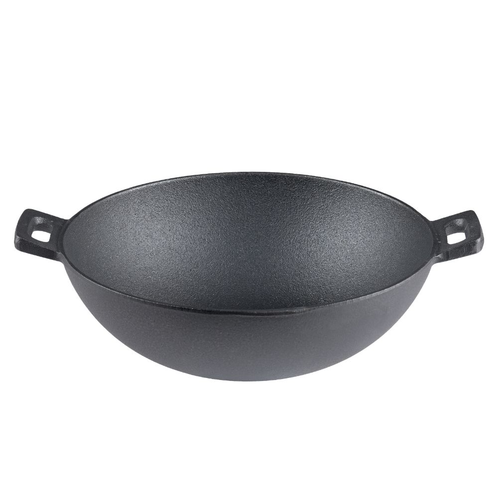 Gietijzeren pan wokmodel, Ф24 | Platte gietijzeren pan | Gietijzeren pan |