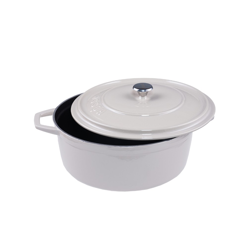 Diepe gietijzeren pot Hosse, Ivory, Ф20 | Gietijzeren pot |  |
