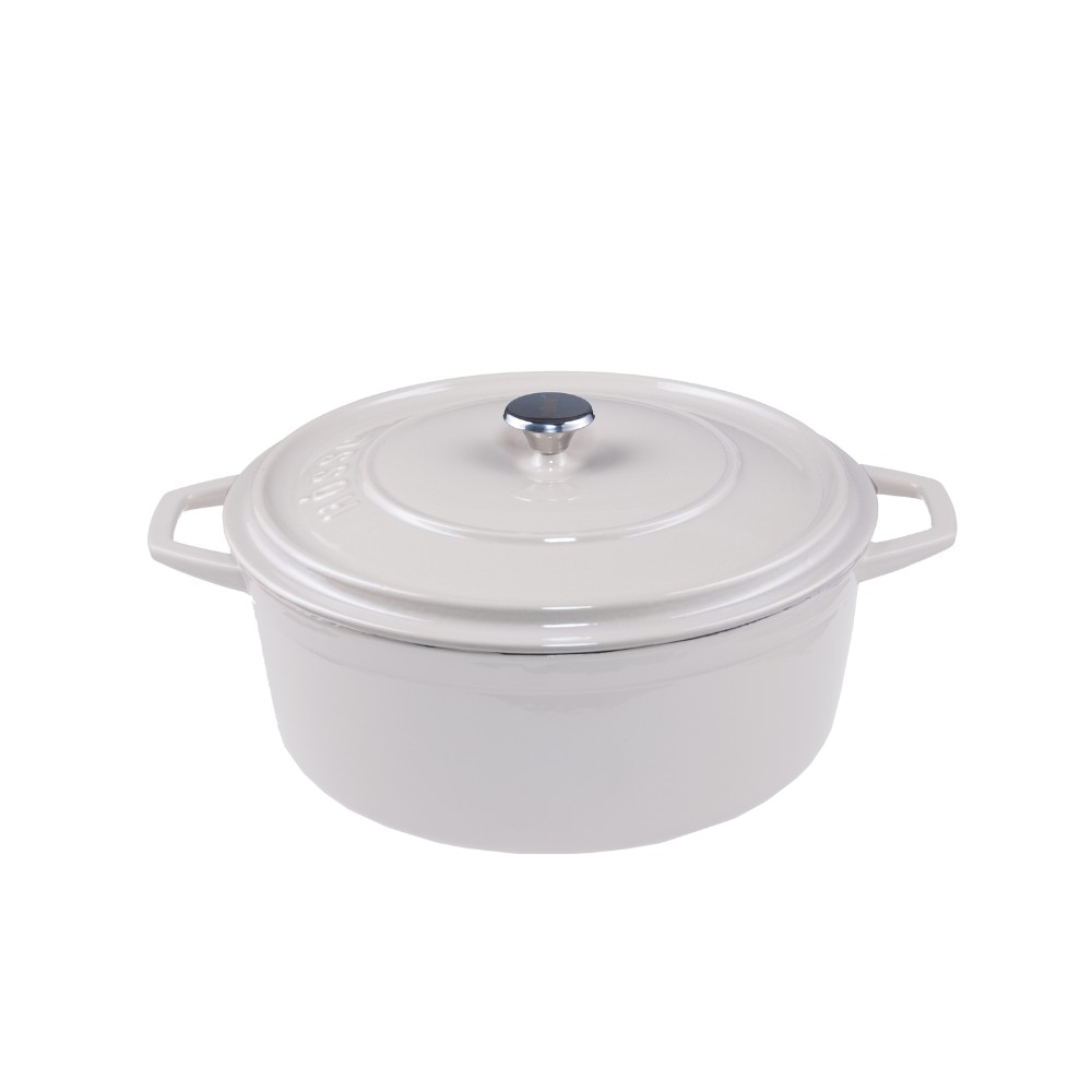 Diepe gietijzeren pot Hosse, Ivory, Ф20 | Gietijzeren pot |  |