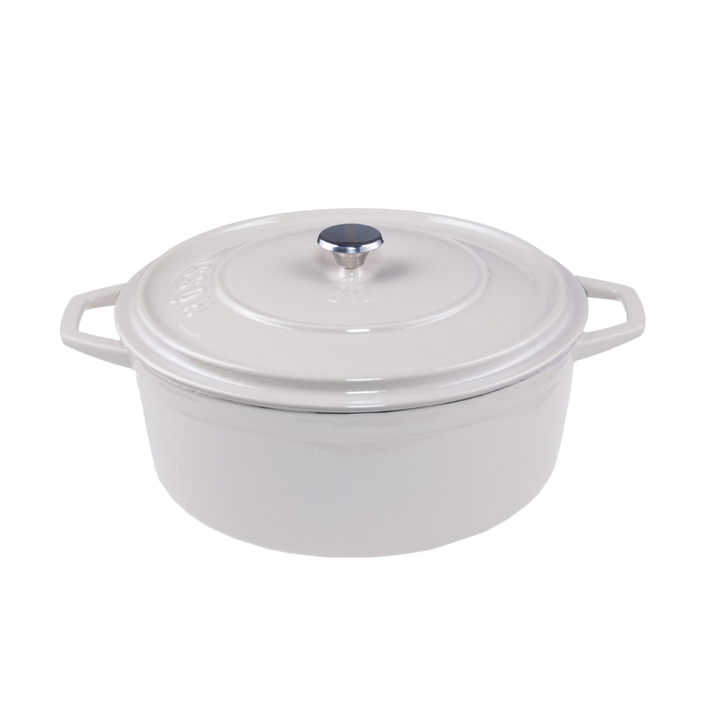 Diepe gietijzeren pot Hosse, Ivory, Ф24 | Gietijzeren pot |  |