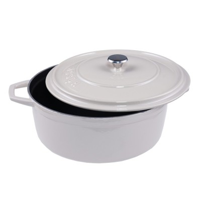 Diepe gietijzeren pot Hosse, Ivory, Ф28 - Productenvergelijking