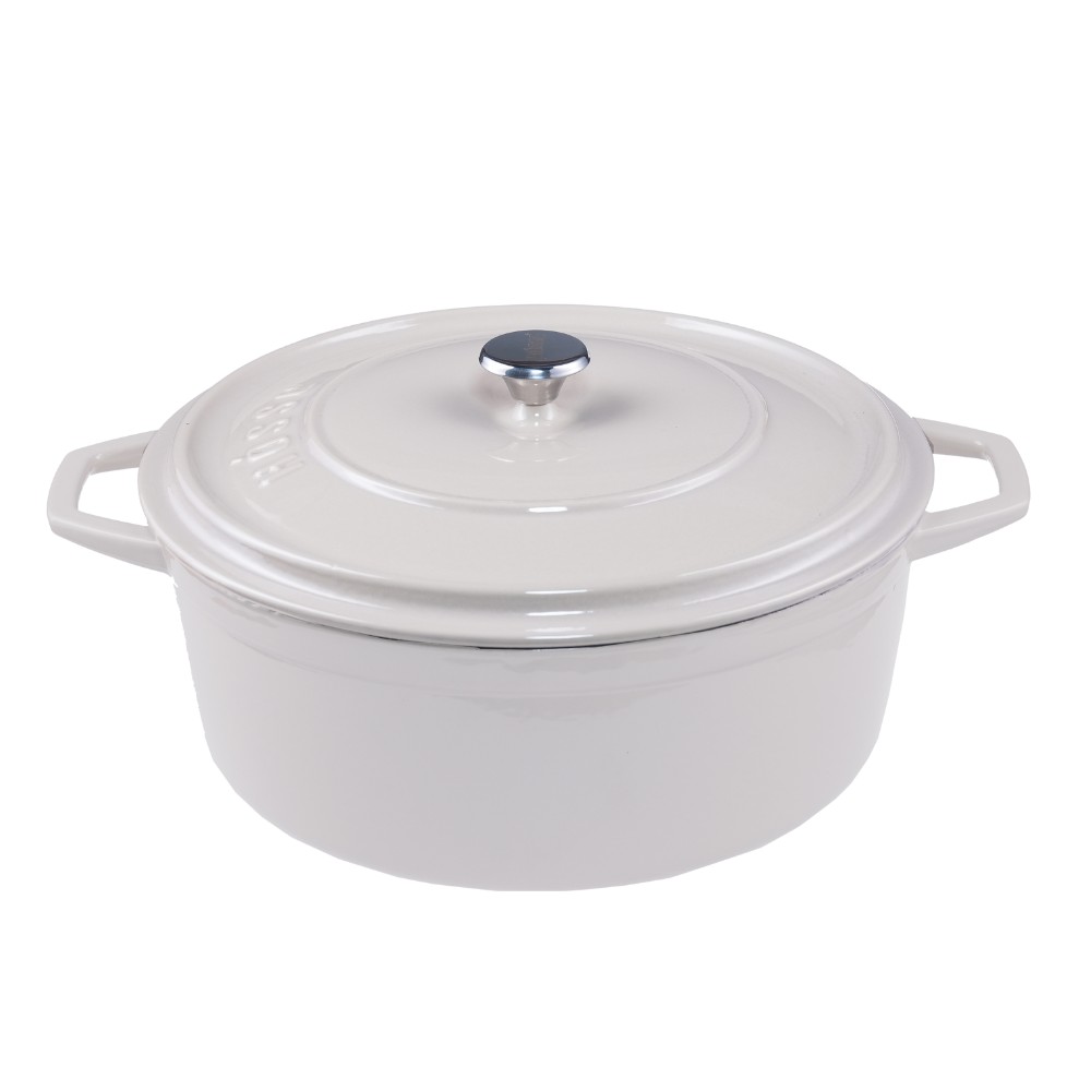 Diepe gietijzeren pot Hosse, Ivory, Ф28 | Gietijzeren pot |  |