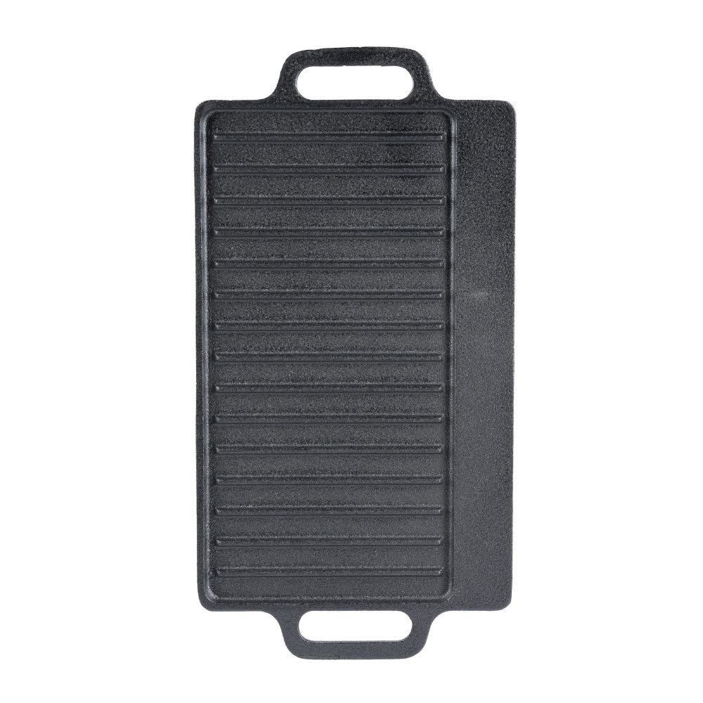 Dubbelzijdige gietijzeren grillplaat, 43x23 cm | Gietijzeren plaat |  |