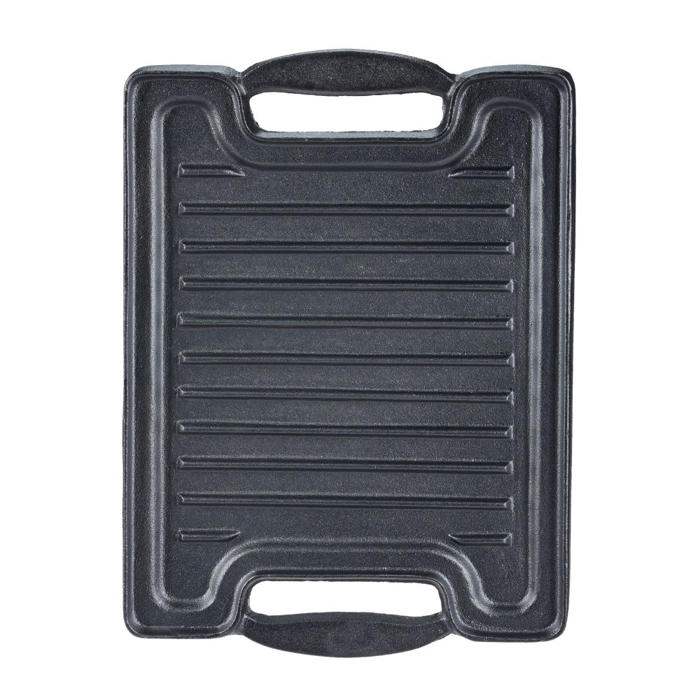 Dubbelzijdige gietijzeren grillplaat, 36x25 cm |  |  |
