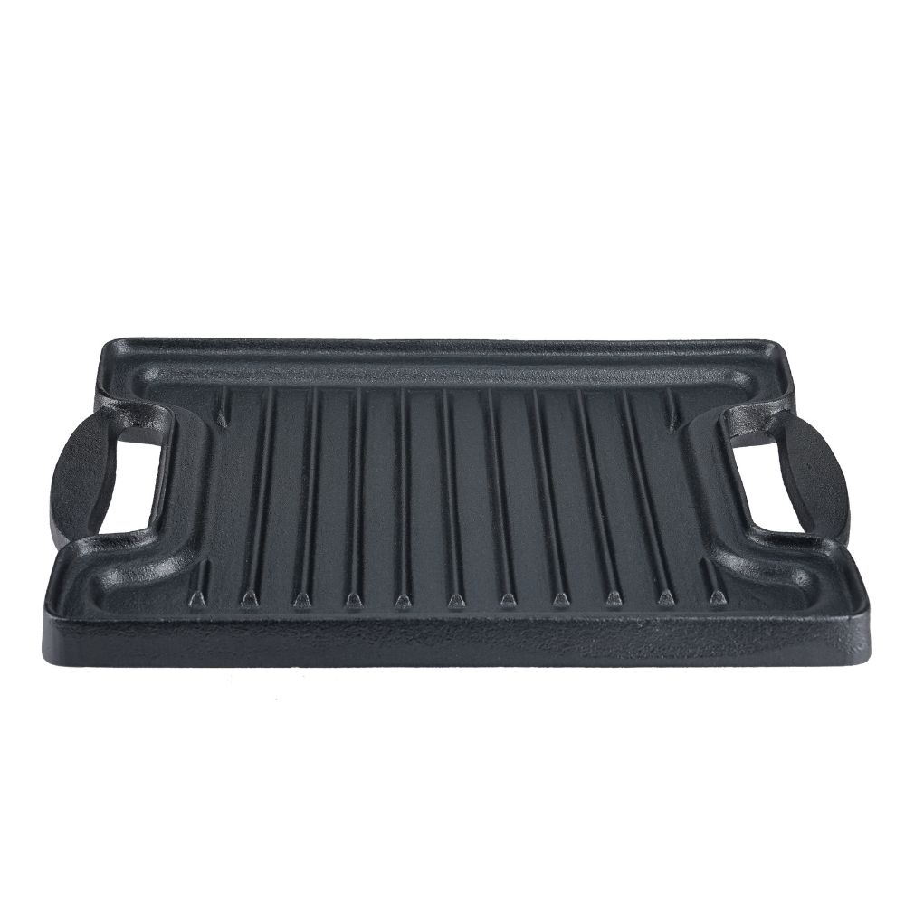 Dubbelzijdige gietijzeren grillplaat, 36x25 cm |  |  |