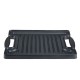 Dubbelzijdige gietijzeren grillplaat, 36x25 cm |  |  |