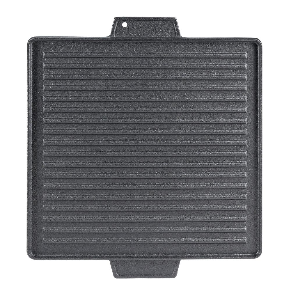Dubbelzijdige gietijzeren grillplaat, 38x38 cm | Gietijzeren plaat |  |