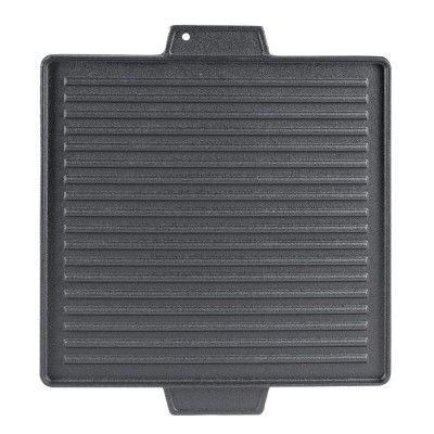 Dubbelzijdige gietijzeren grillplaat, 38x38 cm - Productenvergelijking