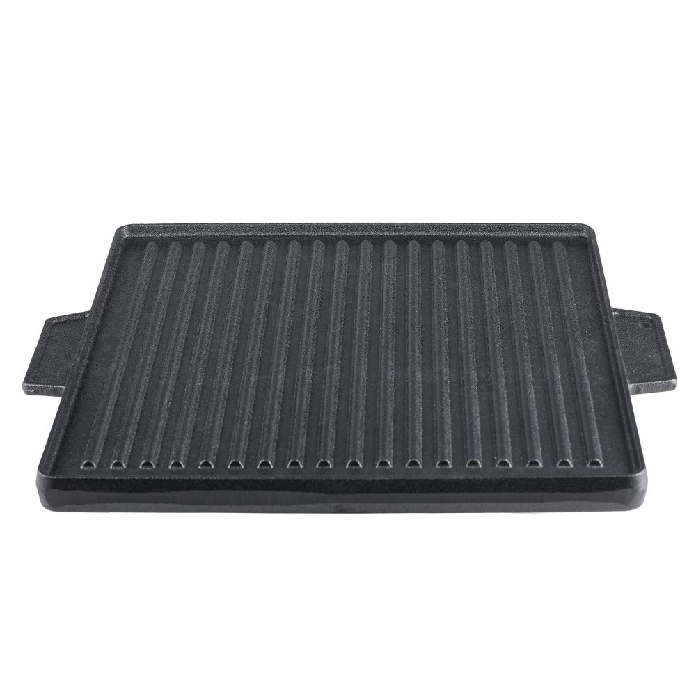Dubbelzijdige gietijzeren grillplaat, 38x38 cm | Gietijzeren plaat |  |
