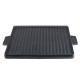 Dubbelzijdige gietijzeren grillplaat, 38x38 cm | Gietijzeren plaat |  |