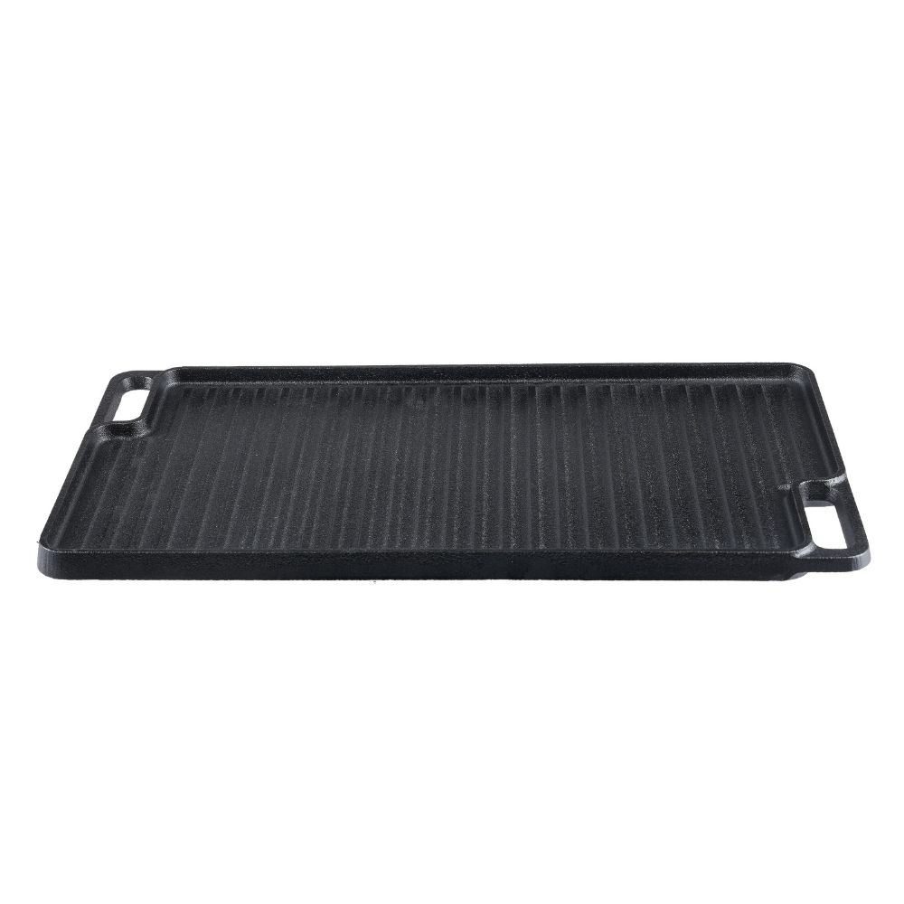 Dubbelzijdige gietijzeren grillplaat, 46x26 cm | Gietijzeren plaat |  |