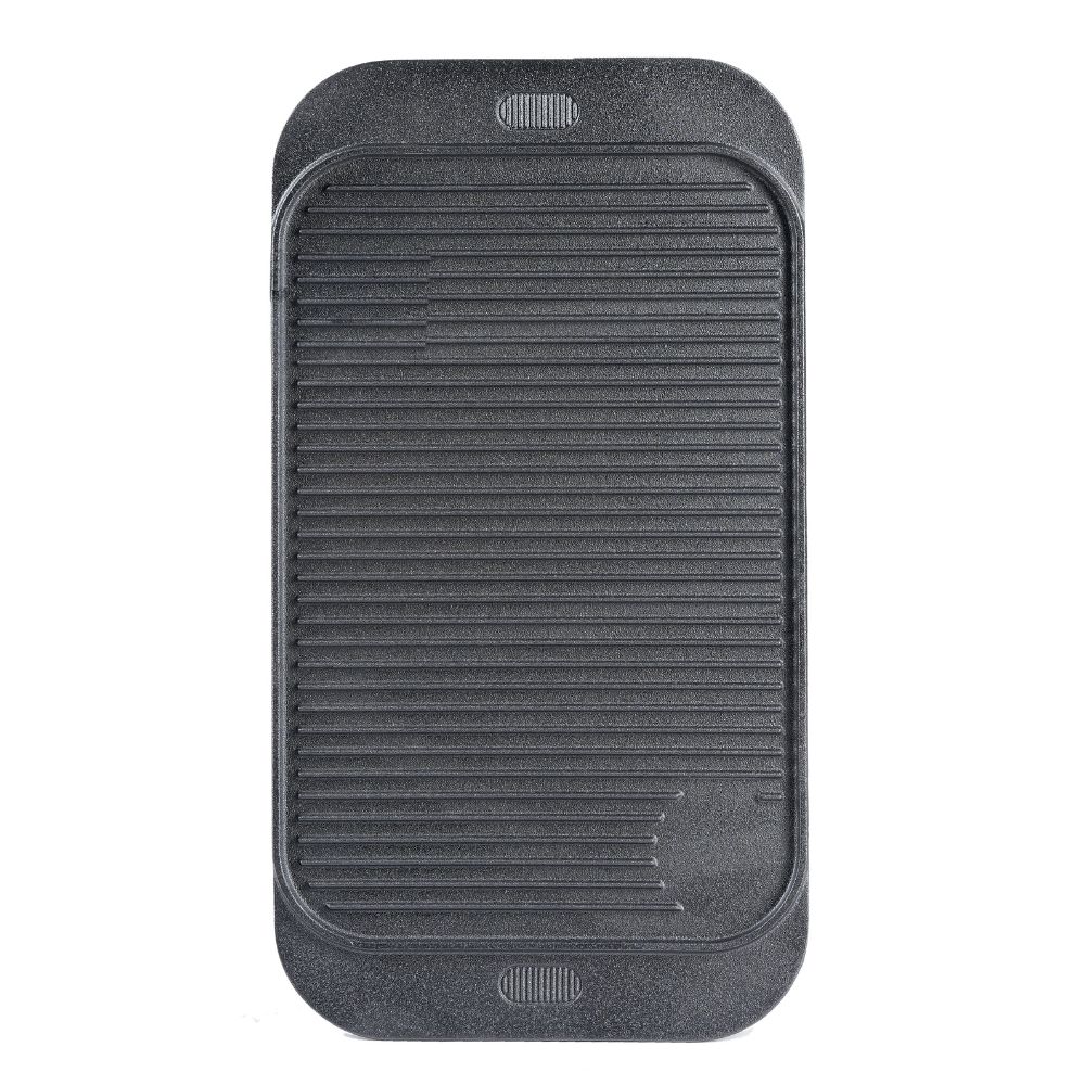 Dubbelzijdige gietijzeren grillplaat, 48x26 cm | Gietijzeren plaat |  |