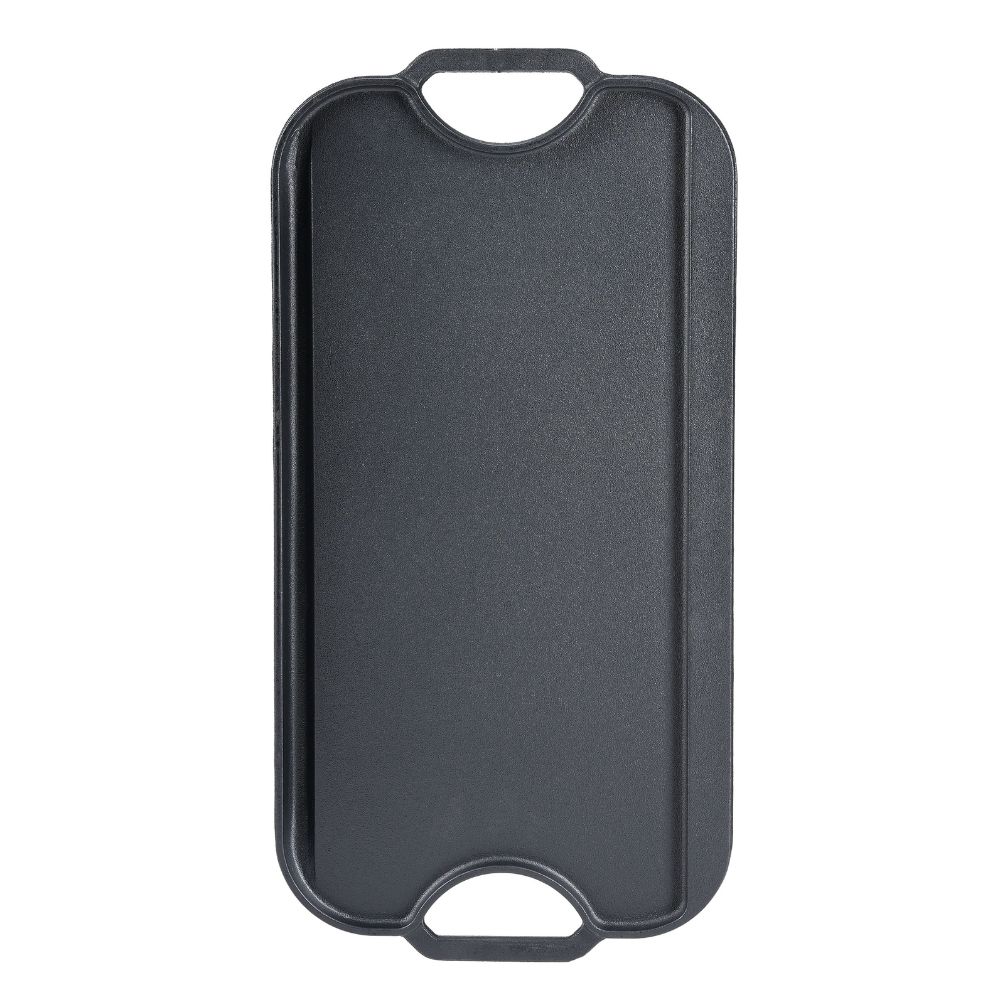 Dubbelzijdige gietijzeren grillplaat, 51x26 cm | Gietijzeren plaat |  |