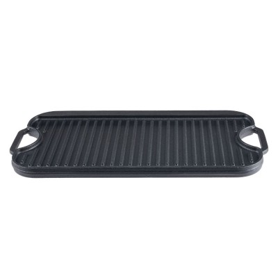 Dubbelzijdige gietijzeren grillplaat, 51x26 cm - Productenvergelijking