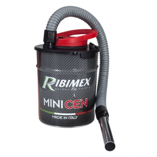 Ribimex Cenehot Pro Aschesauger 1200 W für heiße Asche bis 40 °C, mit hitzebeständigem HEPA-Filter, Blasfunktion und 25 L Stahlbehälter – ideal für Kamin, Ofen und Grill – PRCEN005