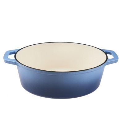 Geëmailleerde gietijzeren pot, blauw, ovaal, 33x27см - Productenvergelijking