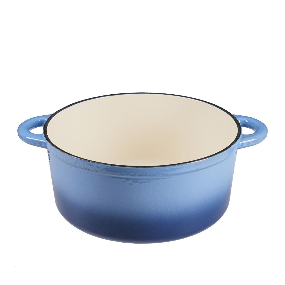 Geëmailleerde gietijzeren pot, Blauw, Ф22 | Gietijzeren pot |  |