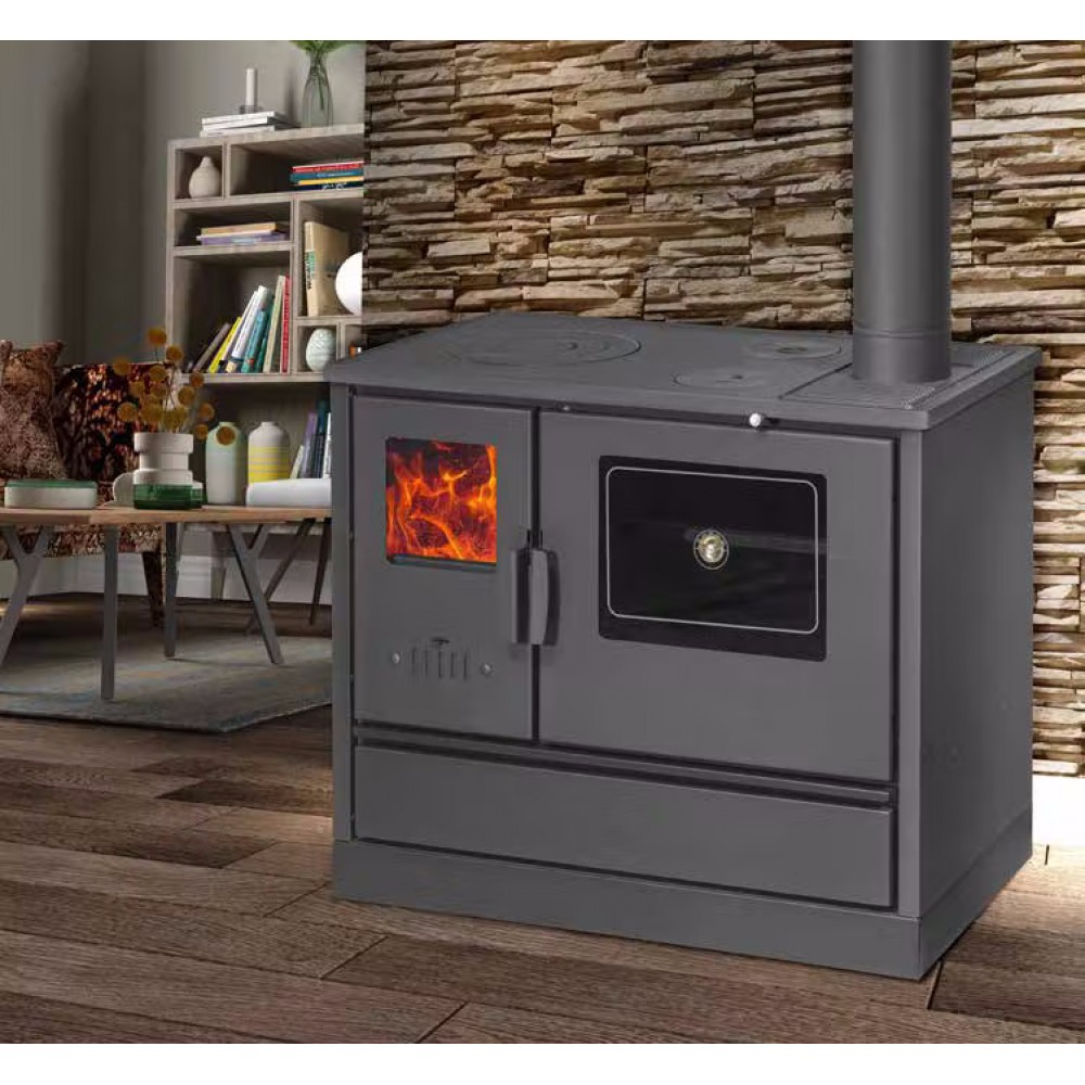 Hout fornuis Balkan Energy 4020 Cappuccino. met gietijzeren bovenblad, 7.9kW | Hout fornuis |  |