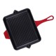 Geëmailleerde grillpan gietijzer Hosse, Rubin, 26x32cm | Grillpan gietijzer | Gietijzeren pan |