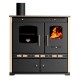 Hout fornuis Prometey Perfect Eco Lux met linker rookkanaal, ivoor, 7.5kW | Houtkachels met oven | Houtkachels |