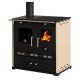 Hout fornuis Prometey Perfect Eco Lux met linker rookkanaal, ivoor, 7.5kW | Houtkachels met oven | Houtkachels |