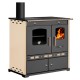 Hout fornuis Prometey Perfect Eco Lux met linker rookkanaal, ivoor, 7.5kW | Houtkachels met oven | Houtkachels |