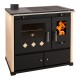 Hout fornuis Prometey Perfect Practik Lux, ivoor, linker schoorsteen, 9.5kW |  |  |