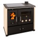 Hout fornuis Prometey Perfect Practik Lux met keramische kookplaat, rechts rookkanaal, ivoor, 9.5kW |  |  |