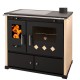 Hout fornuis Prometey Perfect Practik Lux met keramische kookplaat, rechts rookkanaal, ivoor, 9.5kW |  |  |