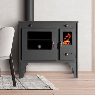 Hout fornuis Prometey Retro Eco met linker rookkanaal, 7kW - Prometey
