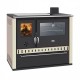 Hout fornuis met CV Prity GT W10 Ivoor, met roestvrijstalen oven, keramische kookplaat en lade, 13,3 kW | Hout fornuis |  |