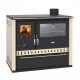 Hout fornuis met CV Prity GT W10 Ivoor, met roestvrijstalen oven, stalen hop en lade, 13,3 kW | Hout fornuis |  |