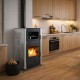 CV houtkachel met oven Velmora Fire ATS HYDRO ΜΑSΙΝΑ 90-25 grijs, 25kW | CV houtkachels | Houtkachels |