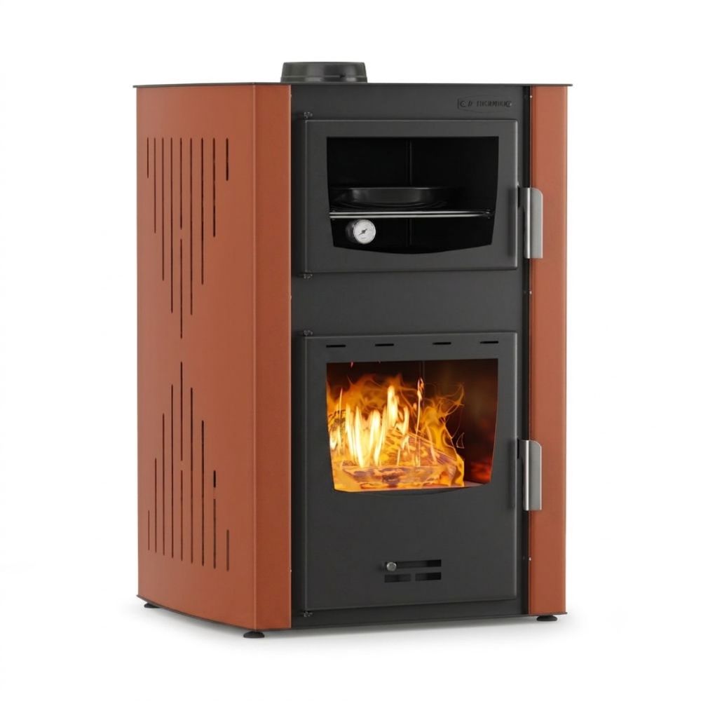 CV houtkachel met oven Velmora Fire ATS HYDRO ΜΑSΙΝΑ 90-25 terracotta, 25kW | CV houtkachels | Houtkachels |