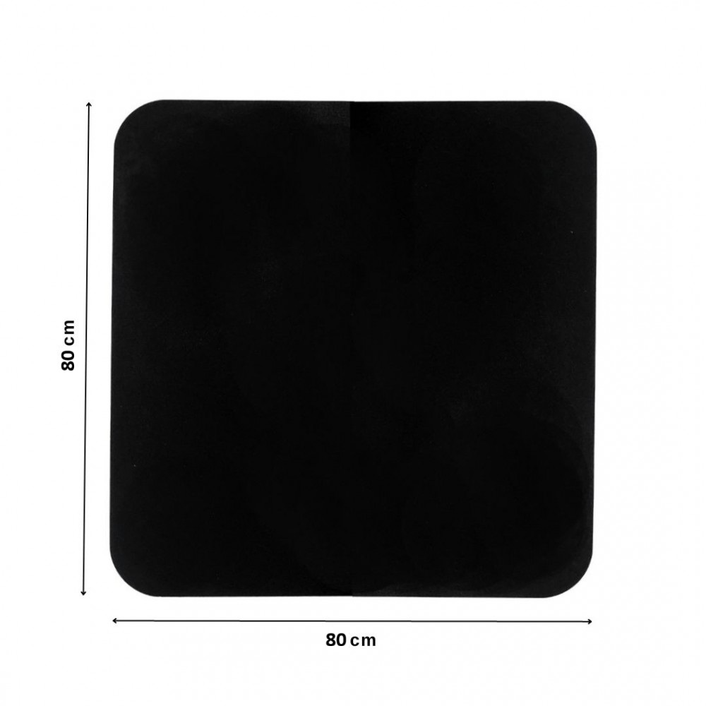 Vloerplaat voor kachel, zwart staal 2 mm, afmeting 80x80 cm | Kachel Accessoires |  |