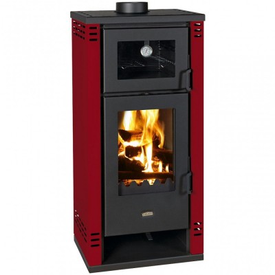 Houtkachel met oven Prity K2 GT F Rood, 8.1 kW - Productenvergelijking