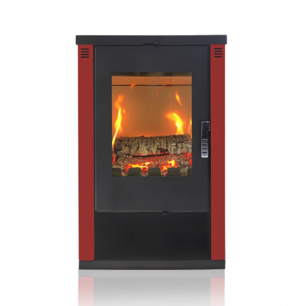 Houtkachel Verso Theia Bordeaux, 9kW | Air houtkachels | Houtkachels |