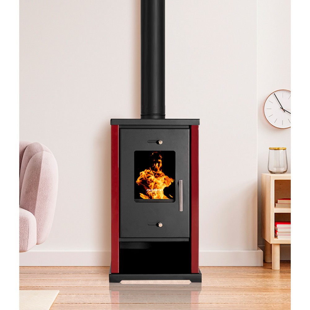 Houtkachel Prometey EKO Mini Bordeaux, 6.4 kW | Houtkachels |  |