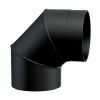  Rookkanaal bocht 90° MK NERO, Staal, Zwart, Ø150, Dikte 2mm