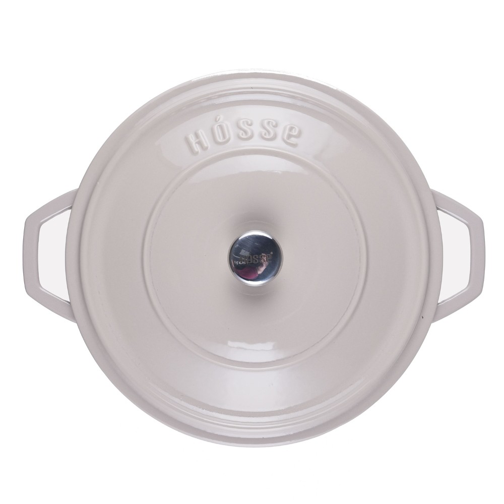 Ondiepe gietijzeren pot Hosse, Ivory, Ф28 | Gietijzeren pot |  |