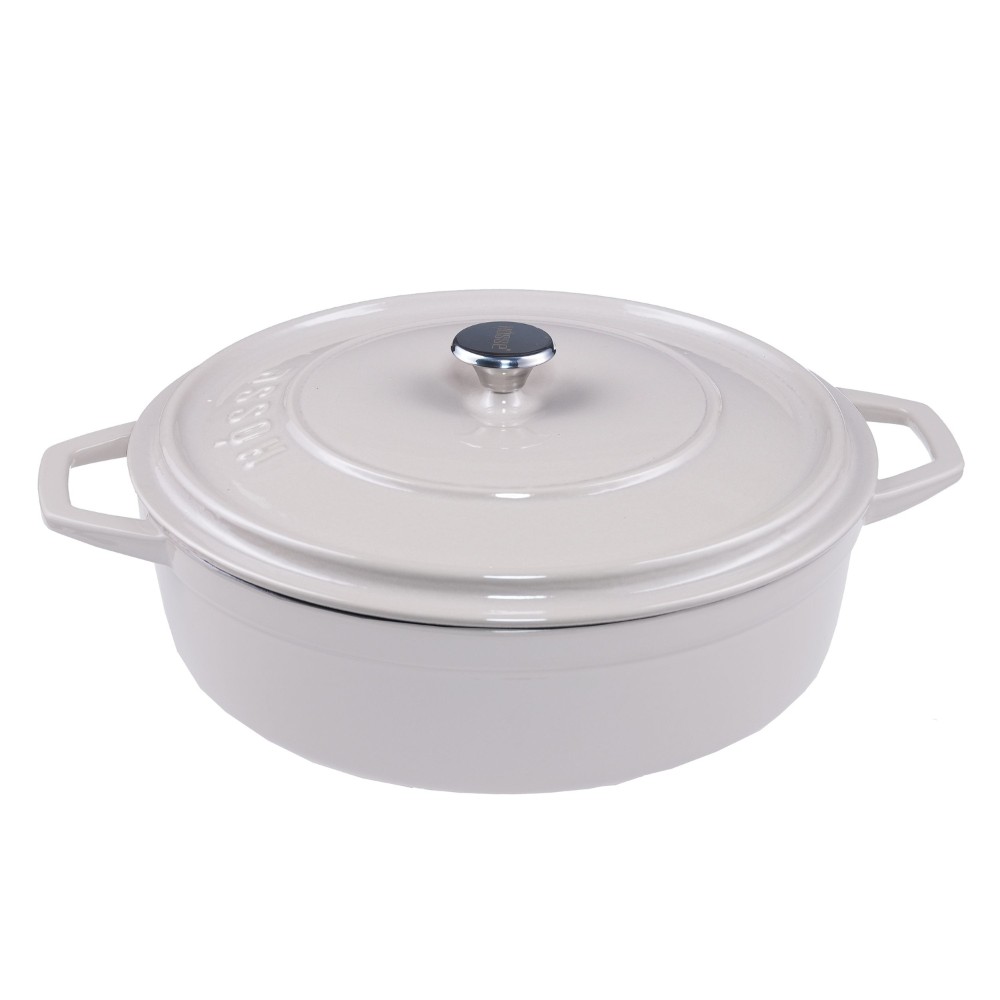 Ondiepe gietijzeren pot Hosse, Ivory, Ф28 | Gietijzeren pot |  |
