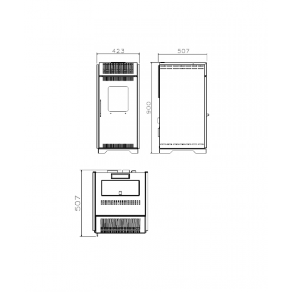 Pelletkachel Balkan Energy P10 Black, 10kW | Air pelletkachels | Pelletkachels |