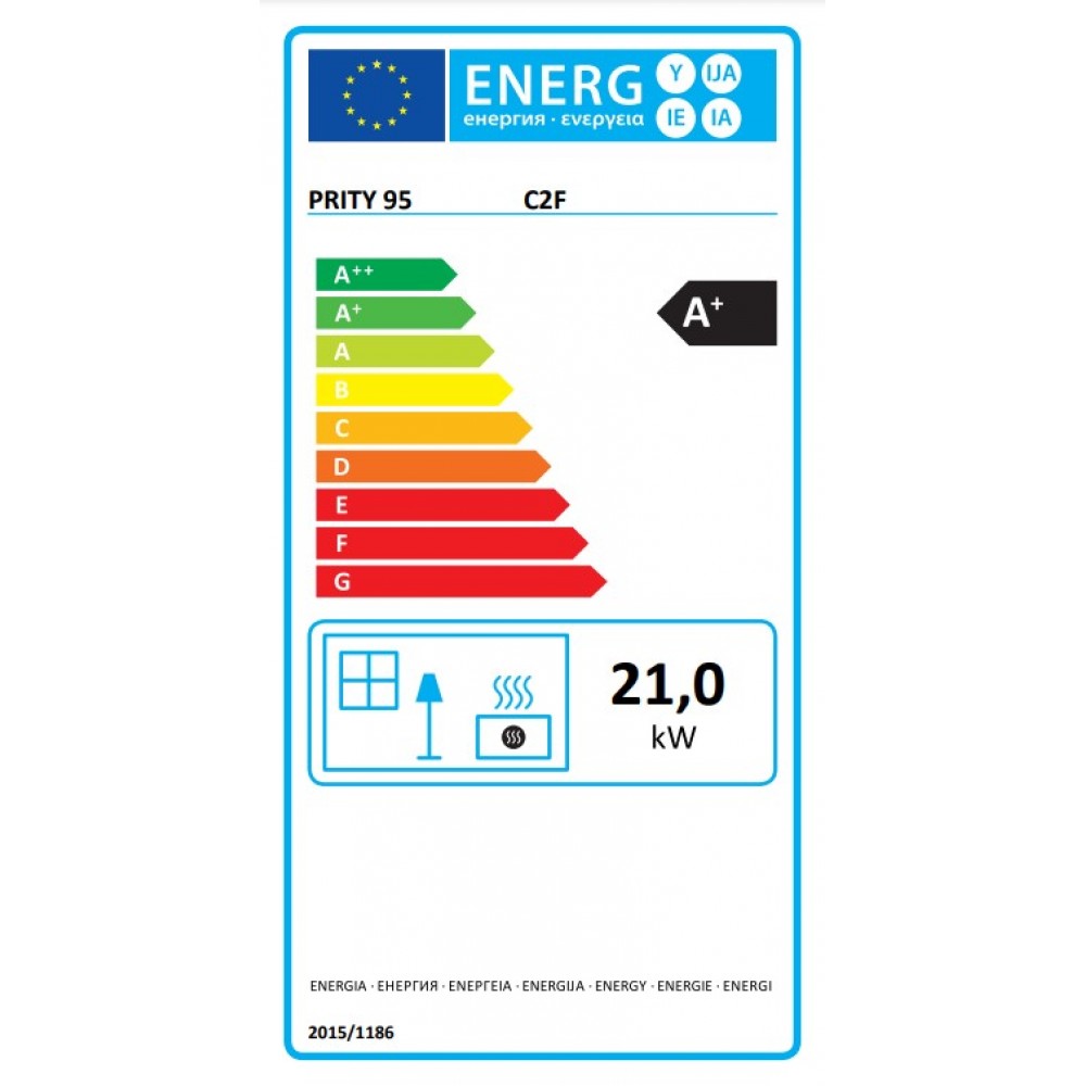 Inbouw haard Prity C2F, 21kW |  |  |