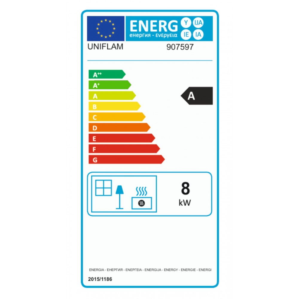 Inbouw haard UNIFLAM 600 PLUS ECO met klep en luchttoevoer, 8 kW | Gietijzeren haarden | Haarden |