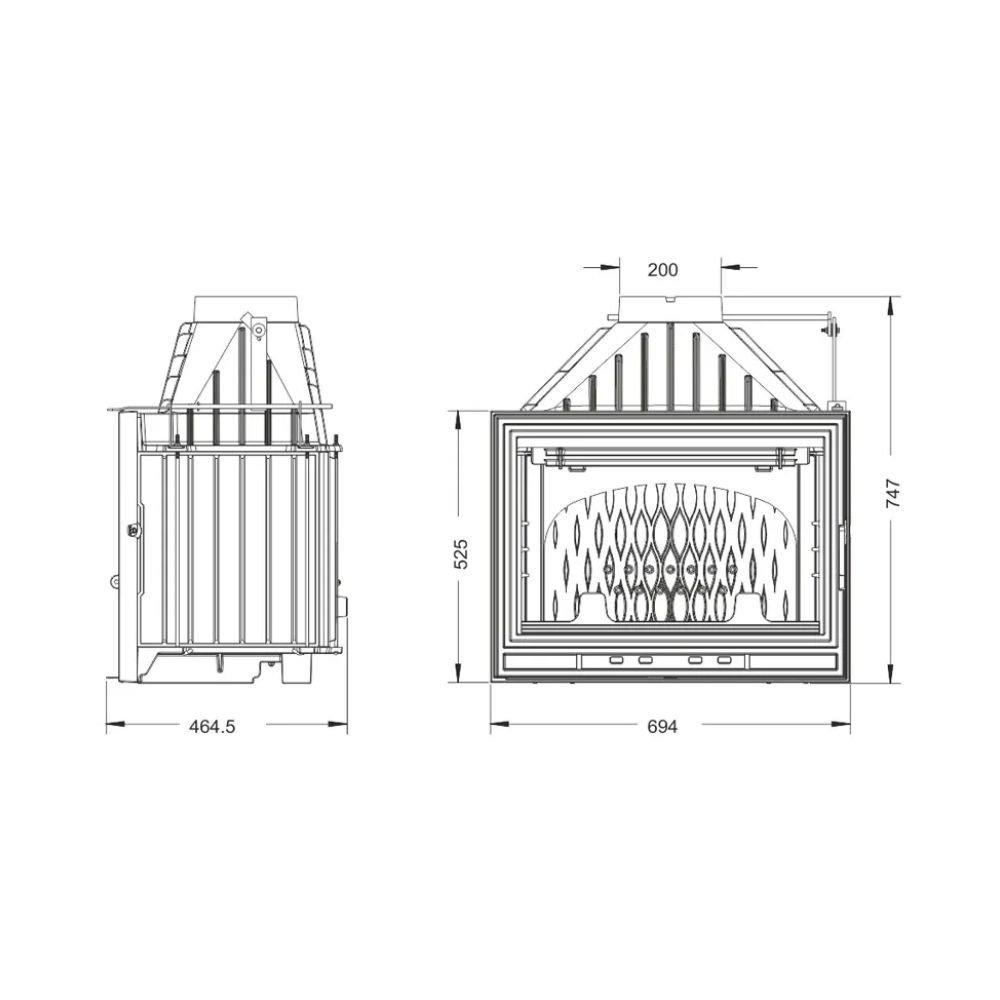 Inbouw haard UNIFLAM 700 OPTIMA ECO met klep, 12 kW | Moderne haarden | Haarden |